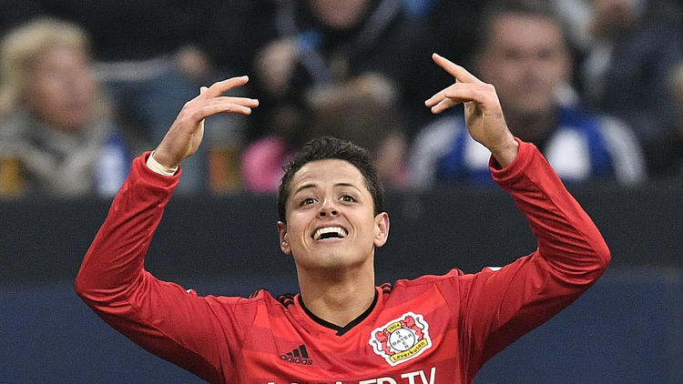 Bayern Leverkusen Javier Hernandez of Mexico