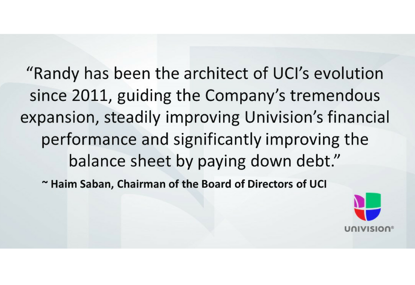 Univision Communications Inc Extends Employment Agreement with ...