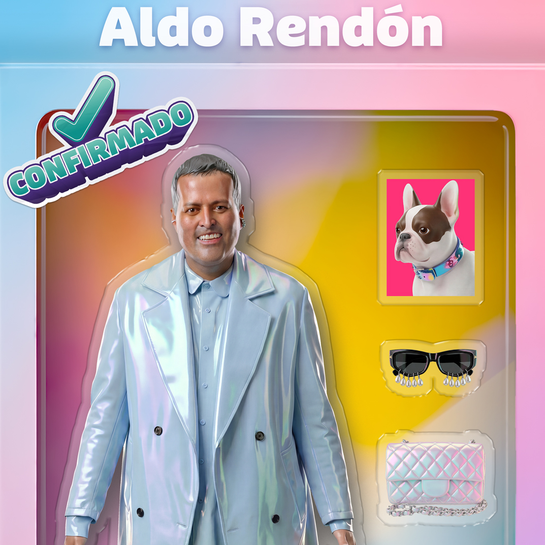 Sticker Aldo Rendon Aldo Rendón, cuarto habitante confirmado de La Casa de los Famosos ...