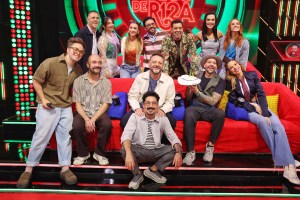 De izquierda a derecha: El productor Eduardo Suárez, Daniela Luján, Mariazel, Ricardo Margaleff, Isaac Salame, Katelen Covolo, Adriana Montes de Oca, Yurem, Poncho Borbolla, Ricardo Fastlicht, Mau Nieto y Faisy. Los acompaña Marie Claire, quien fue la invitada especial.
